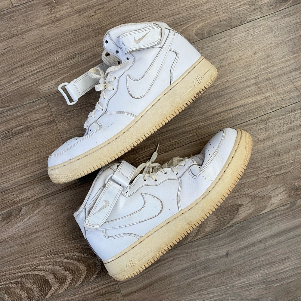 Vintage y2k Nike Air Force 1 one af1 mid high Velcro strap sneakers size 10